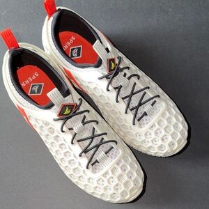 Sperry Wave Rocker White and Orange Water Sneakers Size 9